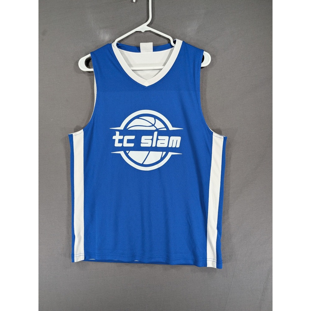 Sport-Tek TC Slam Reversible‎ Basketball Jersey Blue White Mens Medium